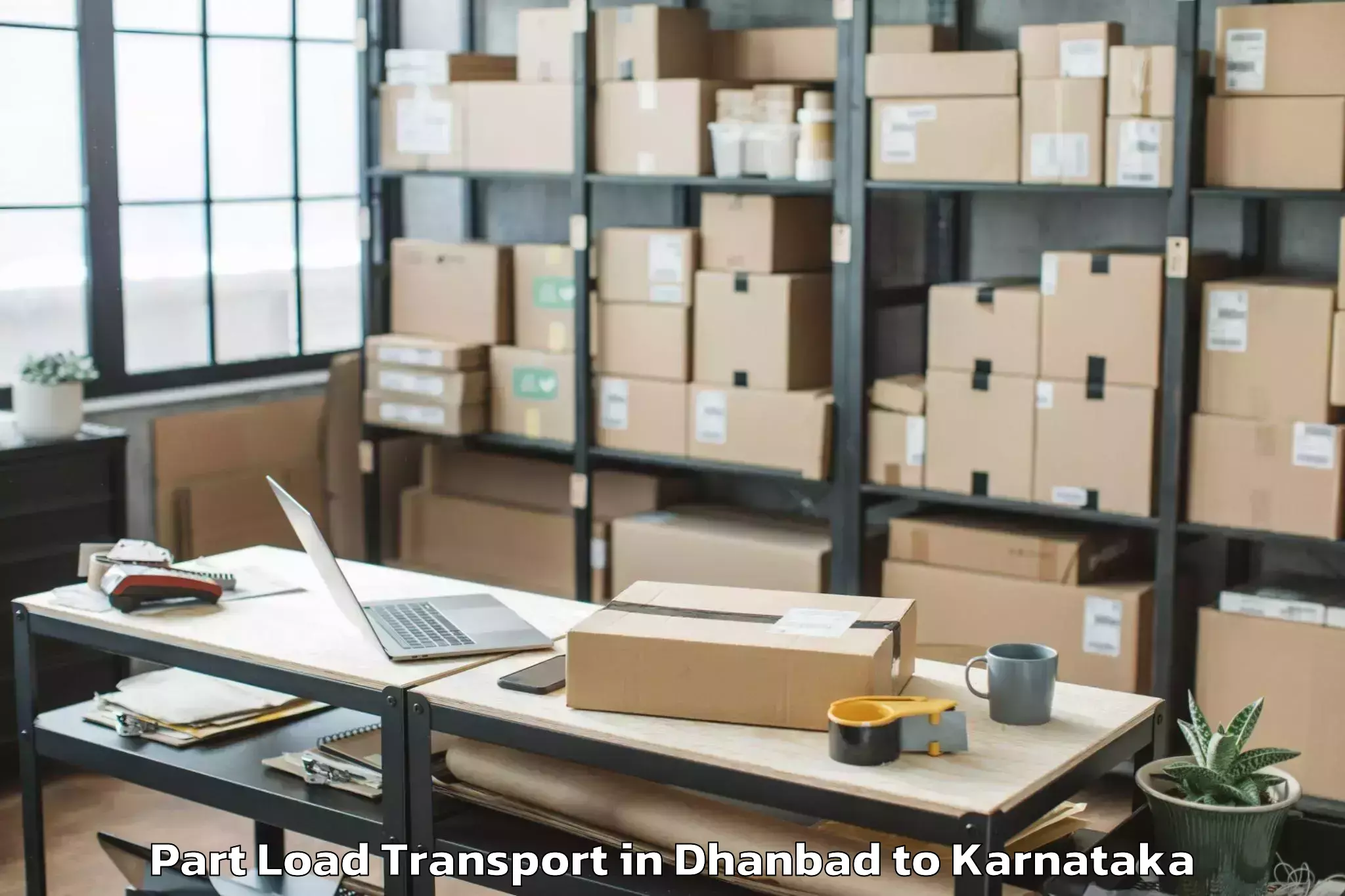 Easy Dhanbad to Huvina Hadagali Part Load Transport Booking